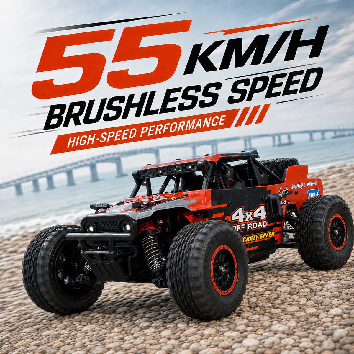 ZNLYRION Brushless 4WD Monster Remote Control Off Road RC Truck