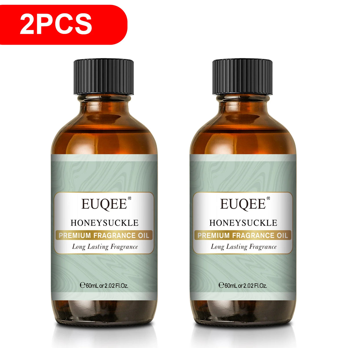 EUQEE 2PCS 60ml Premium Fragrance Oil For Soap & Candle Making White Musk Sea Breeze Lilac Bubble Gum Baby Powder Fragrance Oils For Diffuser Aromatherapy