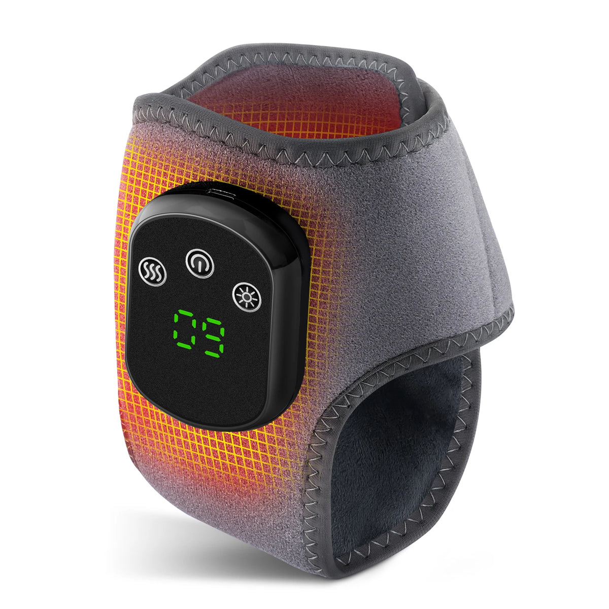 Heated Ankle Brace, 5 Levels Vibration Ankle Wrap Rechargeable Warm Support for Sports Hiking Winter Daily Care Left Right Foot