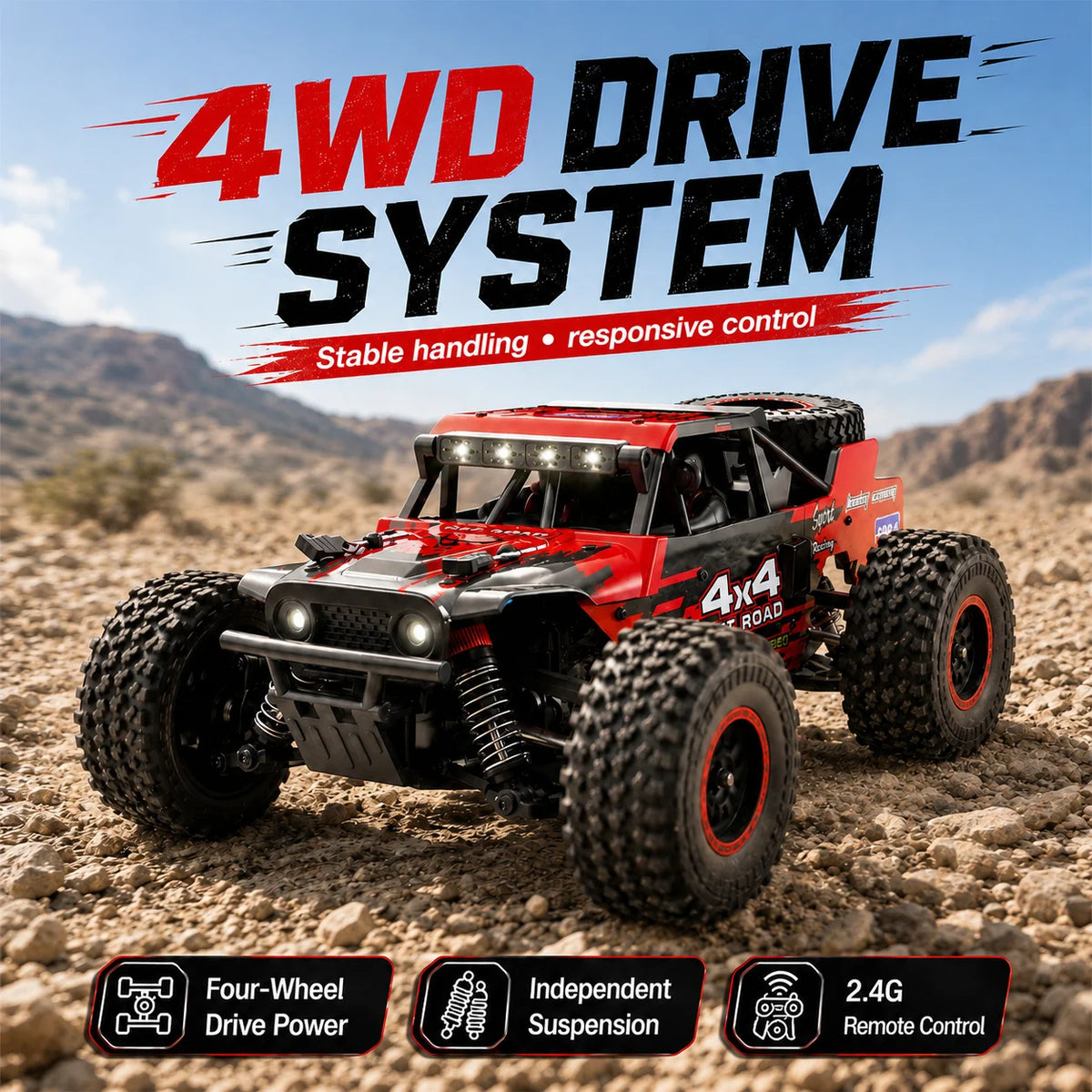 ZNLYRION Brushless 4WD Monster Remote Control Off Road RC Truck