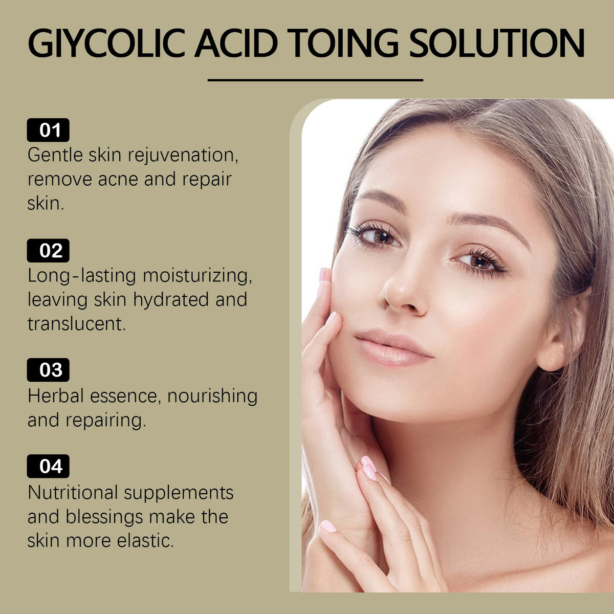 Glycolic Acid 7% Toning Solution Ginseng Root Extract Refines Pores Brightens Dullness Restores Vitality Moisturizes Skin Exfoliating Toner