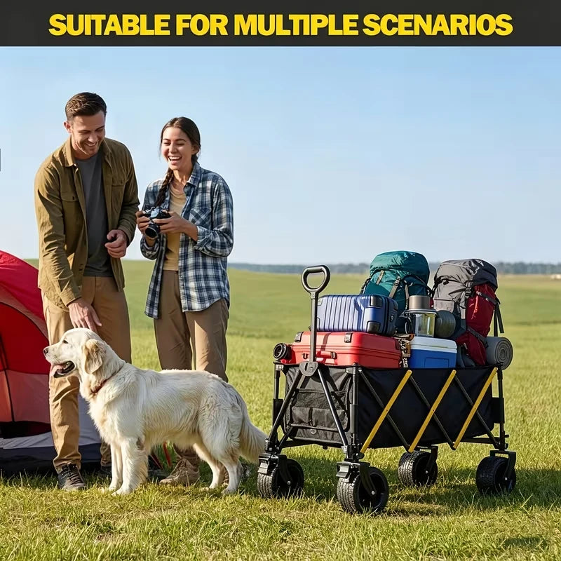 Heavy Duty Folding Wagon Cart Outdoor Utility Camping Trolley Portable