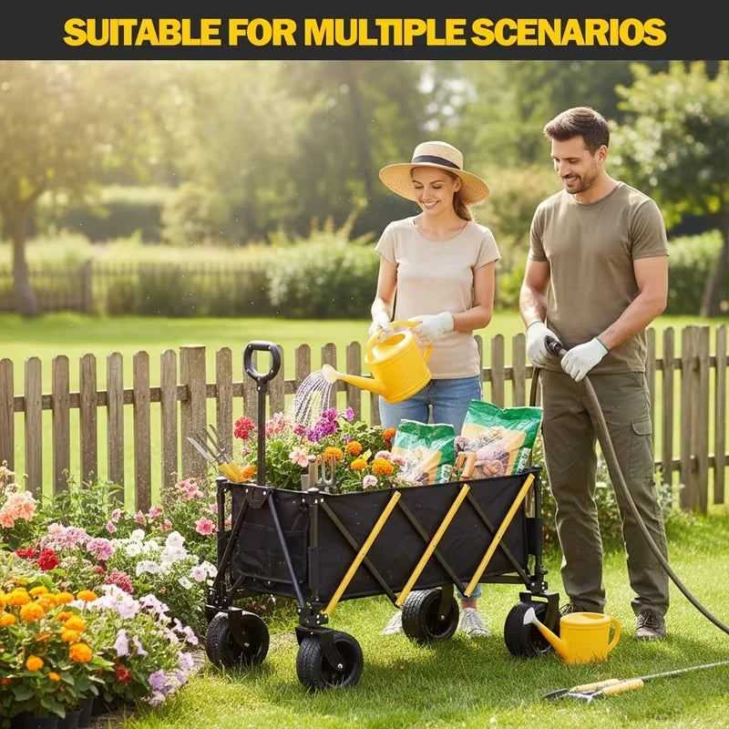 Heavy Duty Folding Wagon Cart Outdoor Utility Camping Trolley Portable