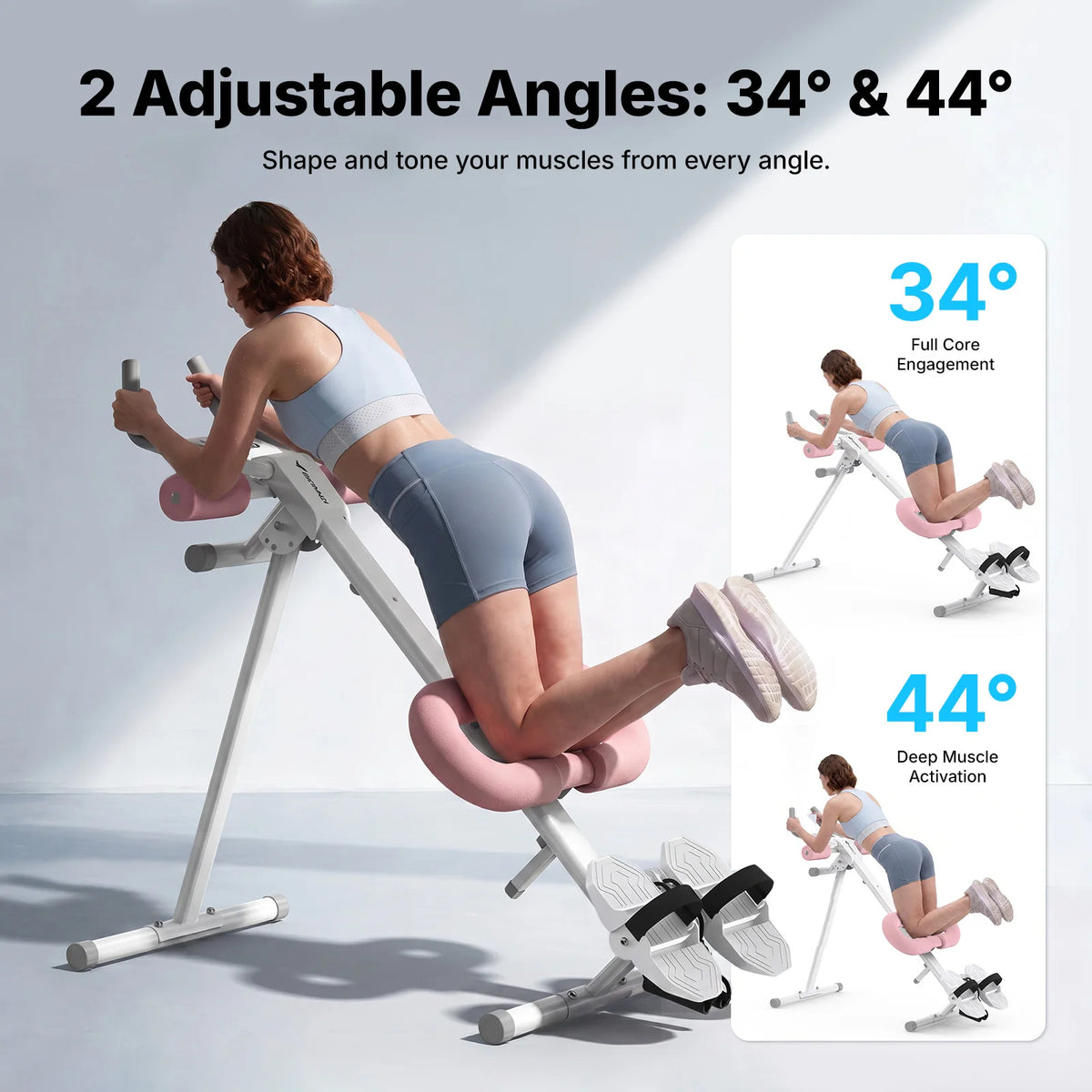 Merach Adjustable 4-In-1 Foldable Ab Trainer Rowing Gym