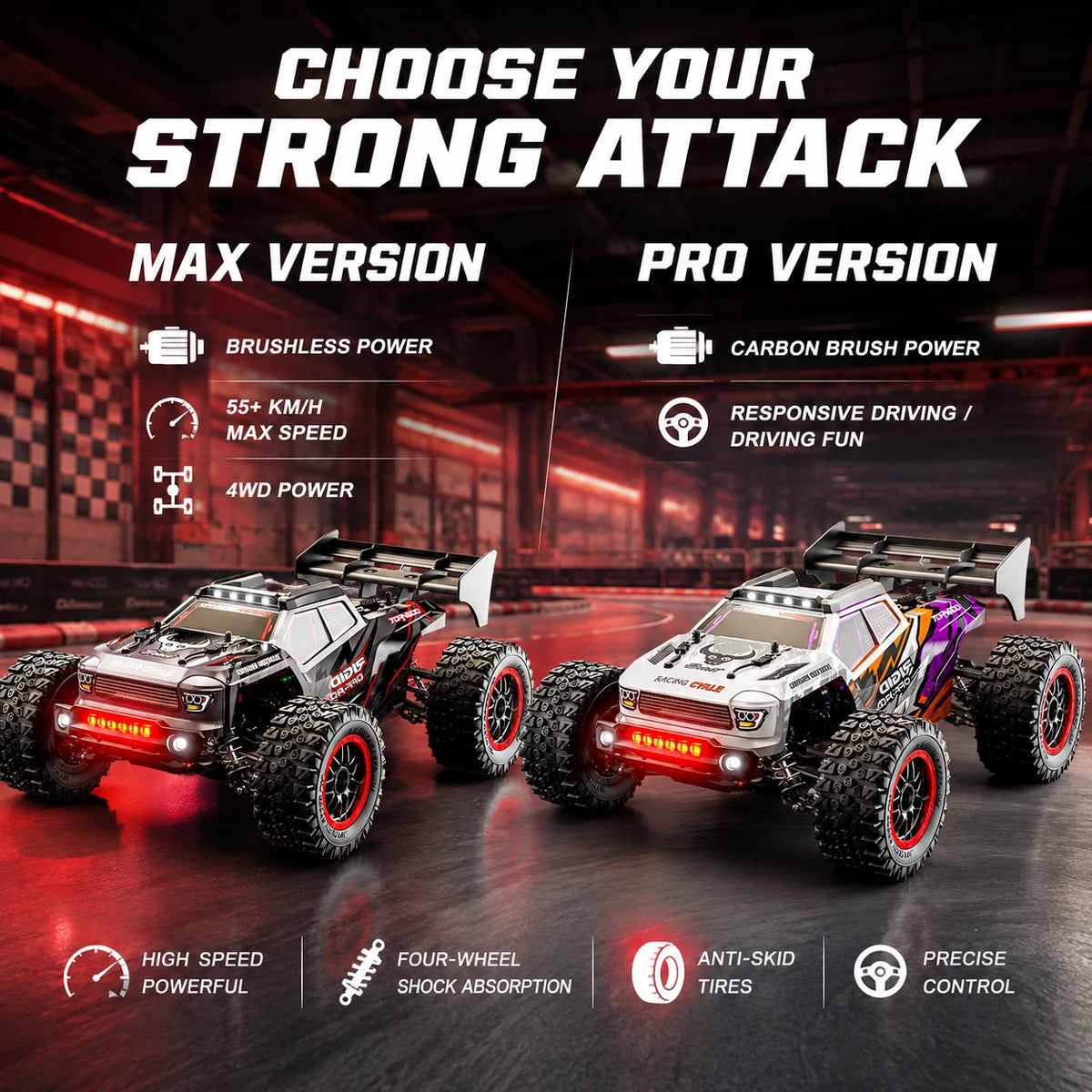 ZNLYRION SG316MAX Brushless 4WD RC Truck With Metal Gear Differential