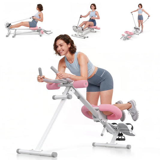Merach Adjustable 4-In-1 Foldable Ab Trainer Rowing Gym