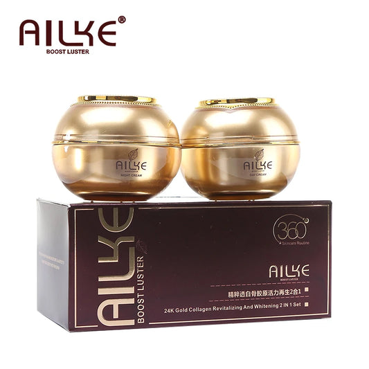 AILKE Collagen Whitening Facial Skincare Set for Moisturizing and Brightening