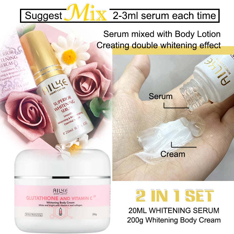 AILKE Whitening Moisturizing Body Cream For Smooth Glowing Skin