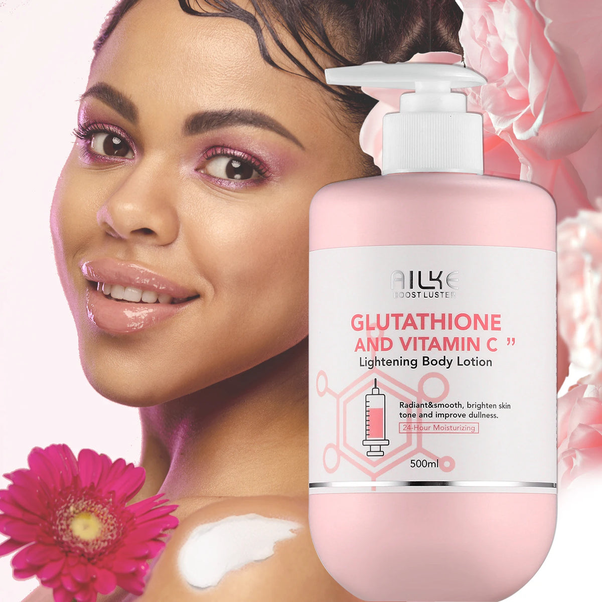 AILKE Vitamin C Glutathione Brightening Body Lotion for Glowing Skin