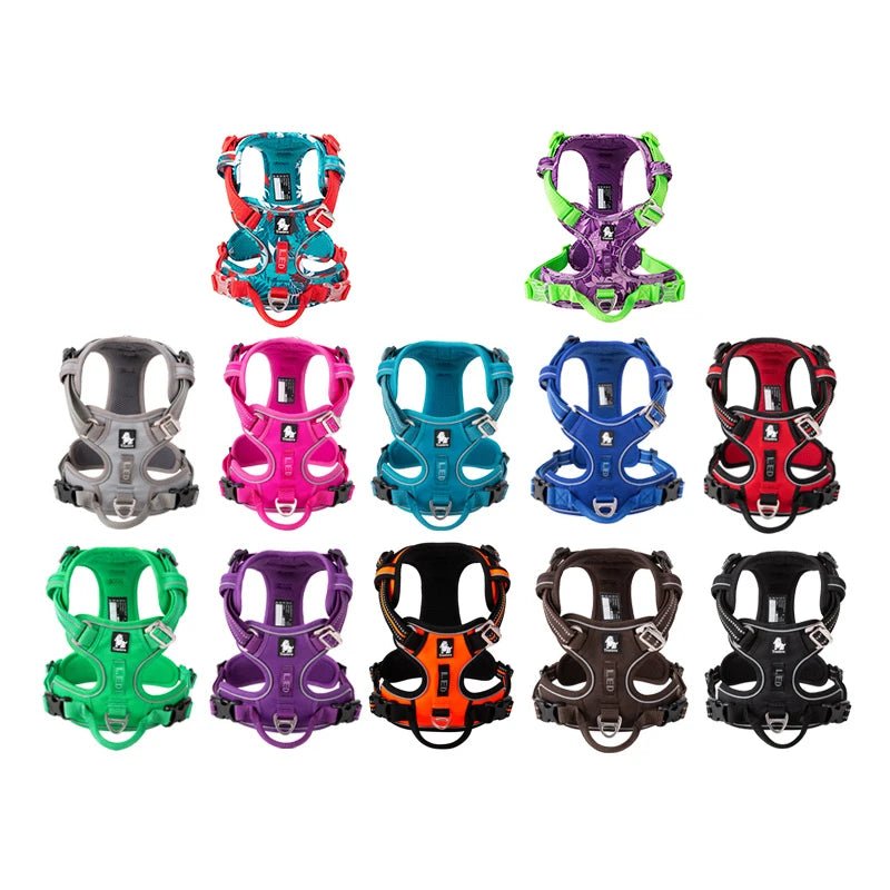Truelove Reflective Adjustable No Pull Dog Harness for Walking and Running