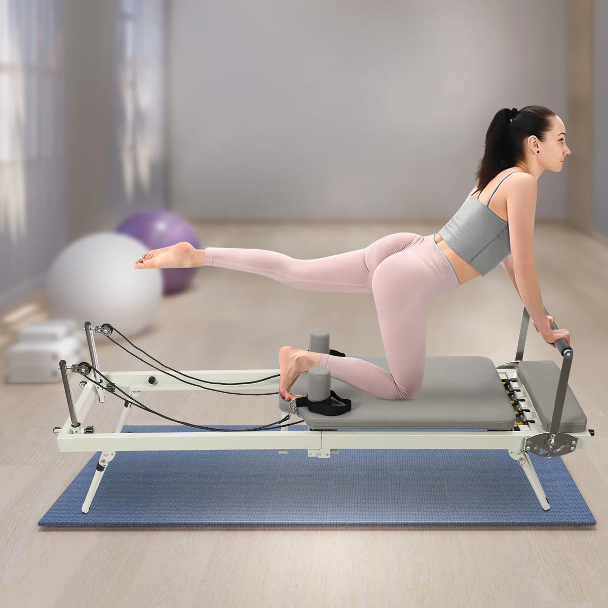 Multifunction Steel Pilates Reformer With Spring Resistance