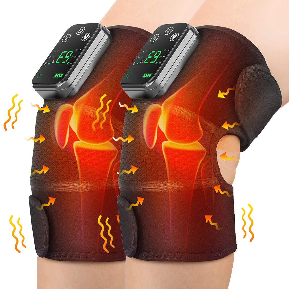 Hailicare Rechargeable Heated Knee Massager Brace With Vibration