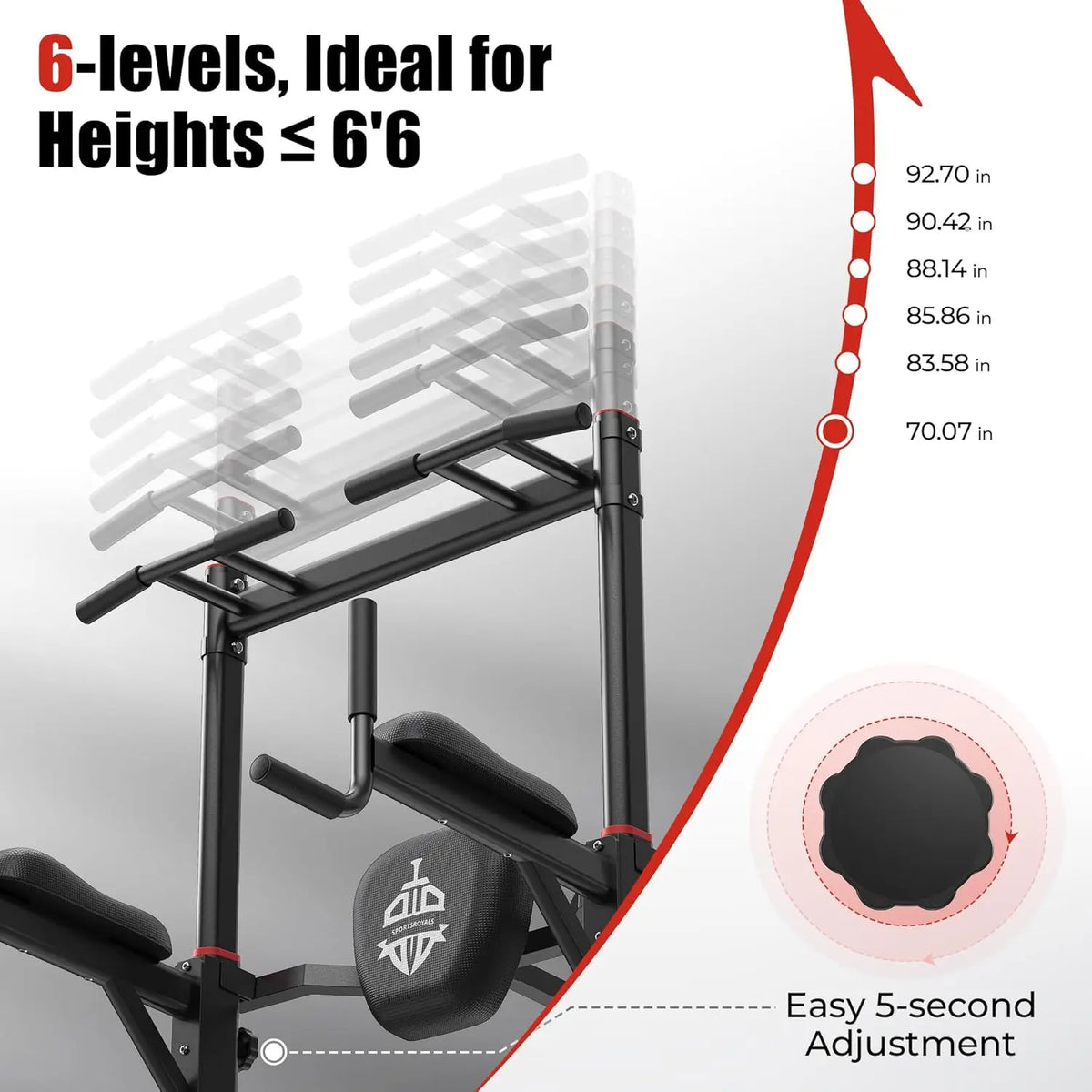 Heavy Duty Power Tower Pull Up Dip Station Home Gym