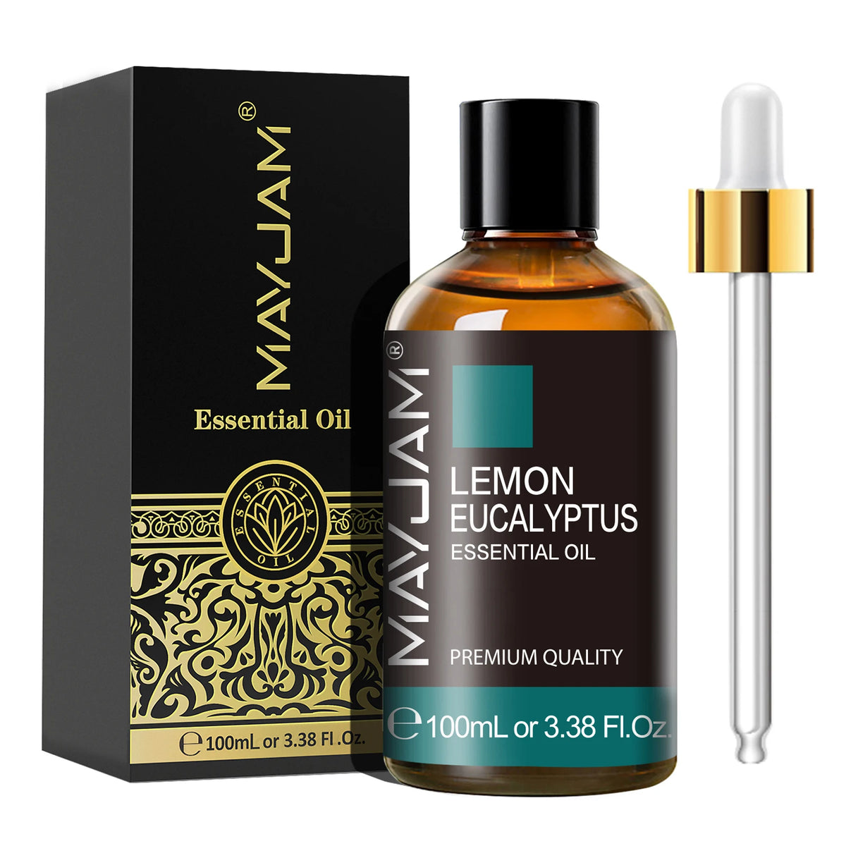 MAYJAM 100ML Natural Essentials Oils for Aromatherapy, Making Fragrance Soap and Candle, Massage and Skin Care & Hair Care-3.38 Fl Oz Pure Lavender Sandalwood Citronella Helichrysum Lemon Eucalyptus Oregano Spearmint Sweet Or