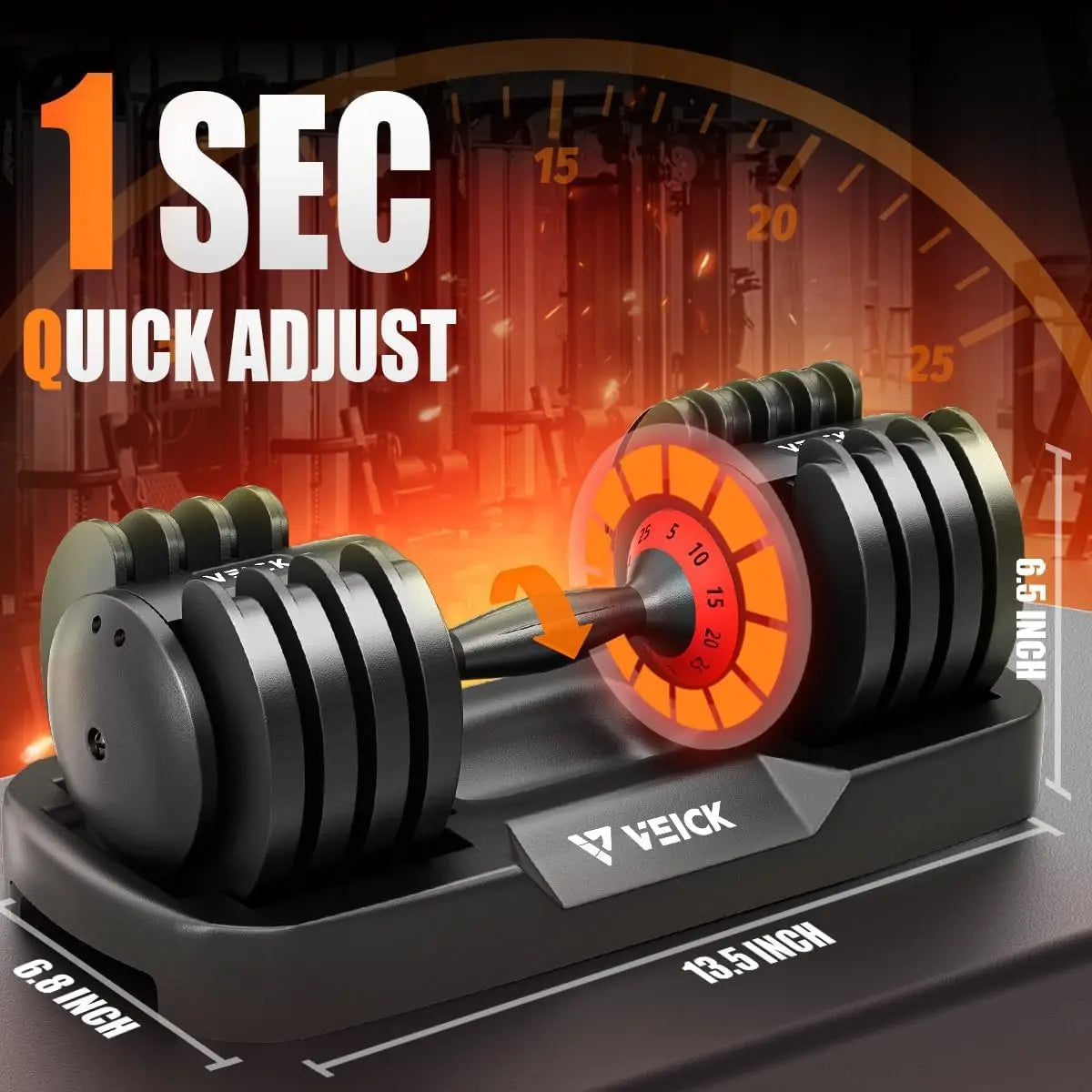 Adjustable Dumbbells For Home Gym With Quick Weight Adjustment
