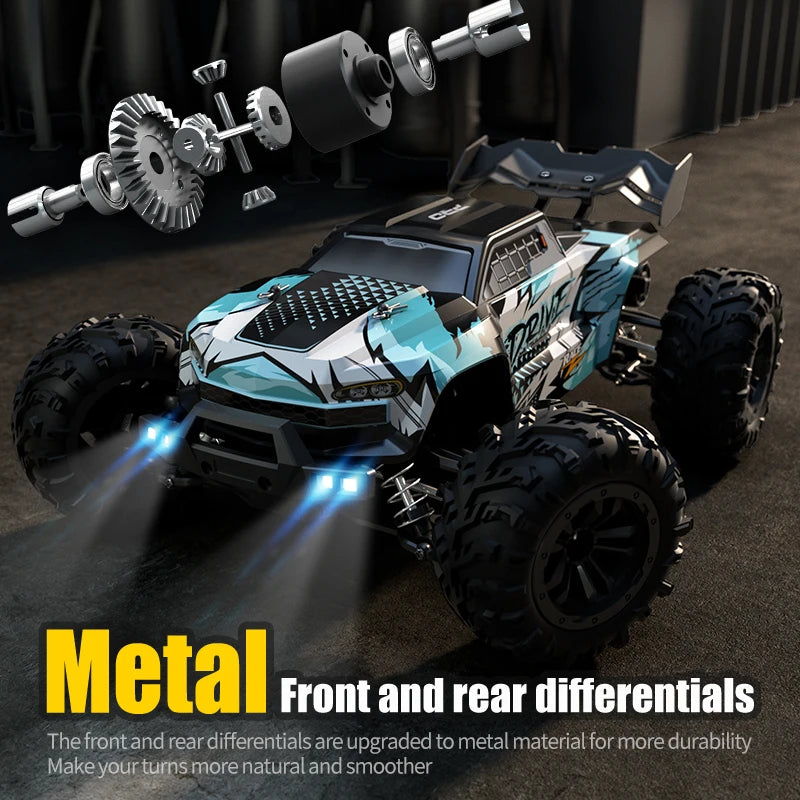 WLtoys 4WD RC Monster Truck With LED Lights Remote Control