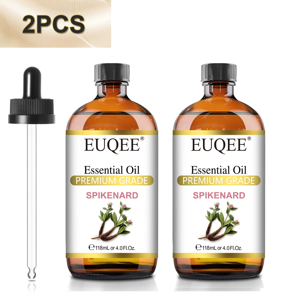 EUQEE 2PCS Premium Essential Oil Gift Set For Soap & Candle Making 118ml Myrrh Spearmint Catnip Lavender Aromatherapy Essential Oil For Diffuser