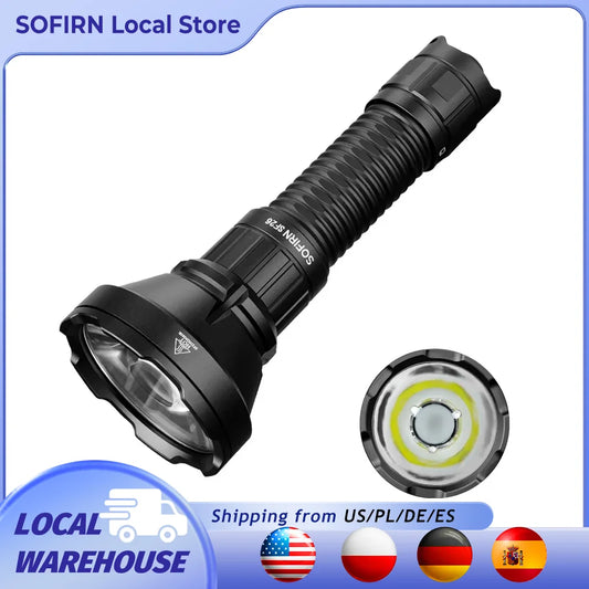 Sofirn SF26 Rechargeable Tactical LED Flashlight With Power Bank
