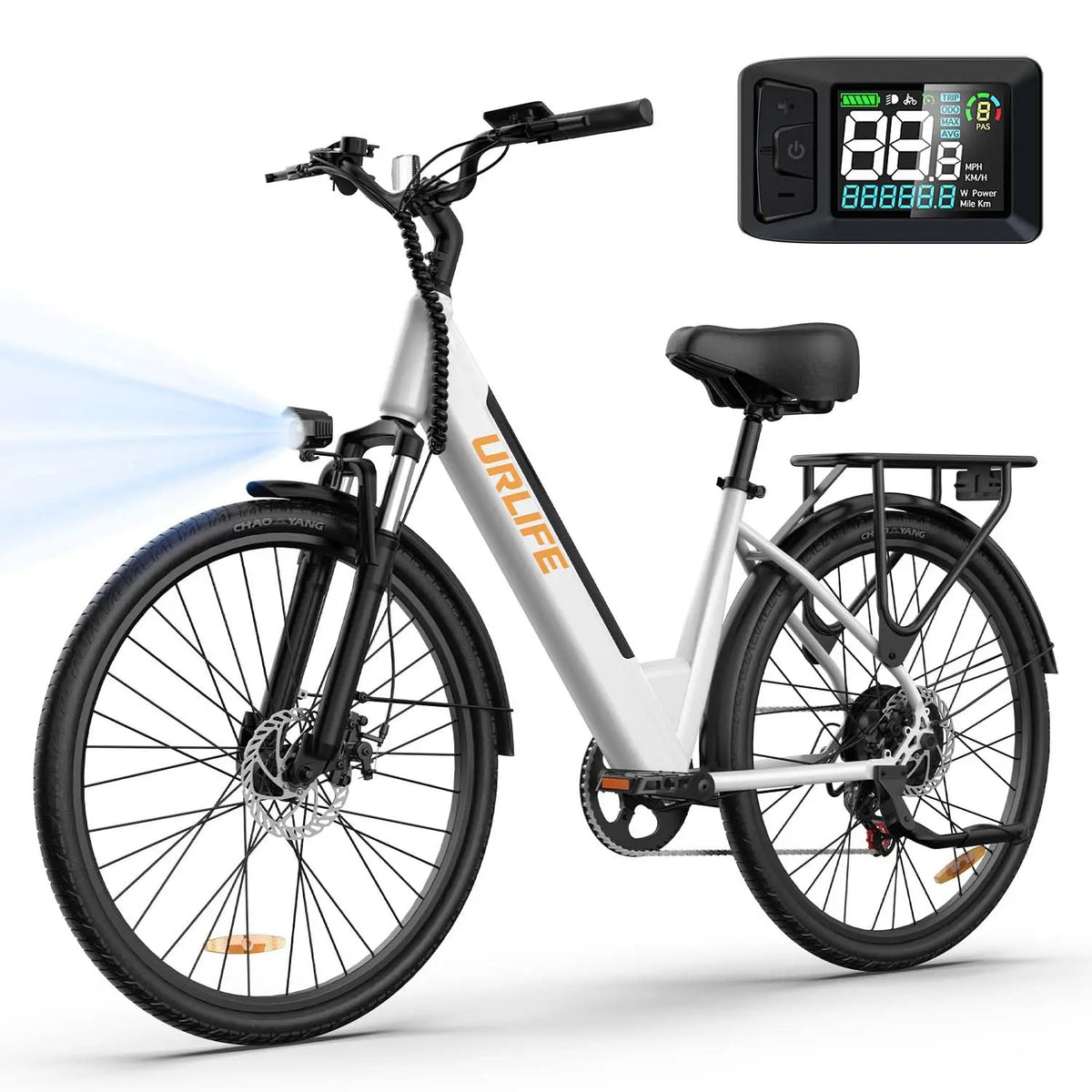 URLIFE E26 Electric Bicycle With Removable Battery And LCD Display