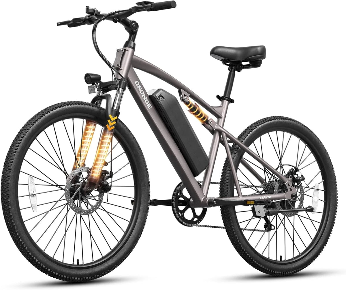 QRONGE Zephyr Electric Mountain Bike With Full Suspension