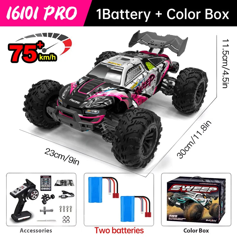 WLtoys 4WD RC Monster Truck With LED Lights Remote Control