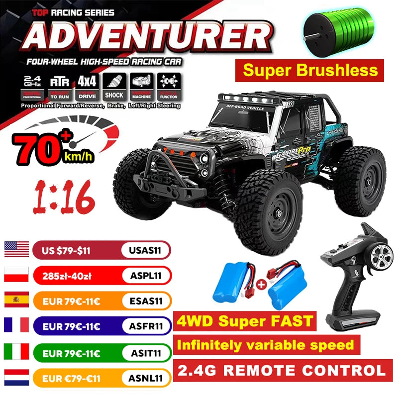 WLtoys Brushless 4WD Off Road RC Climbing Car With Remote Control