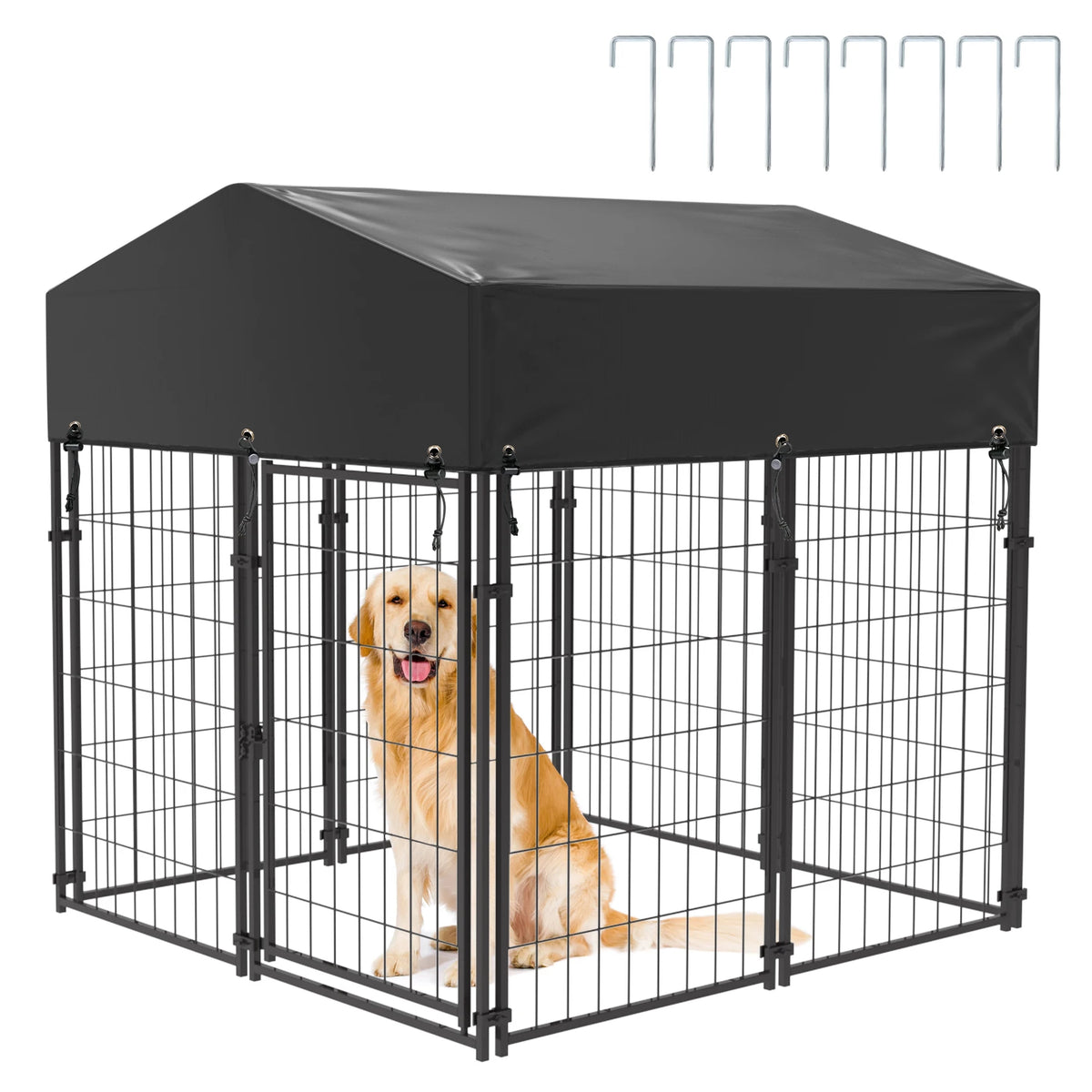 Bingopaw Outdoor Dog Kennel With Weather Resistant Cover