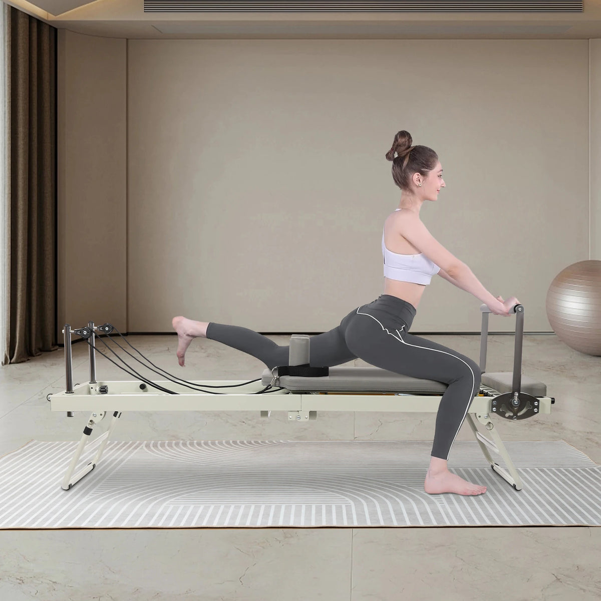 Multifunction Steel Pilates Reformer With Spring Resistance