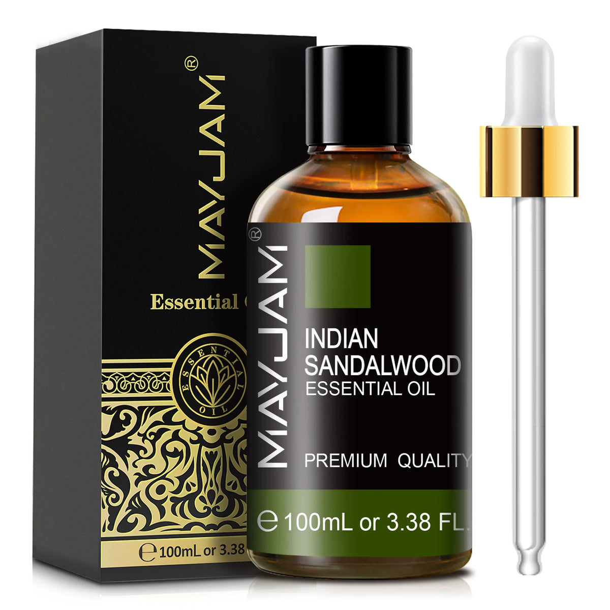 MAYJAM 100ML Natural Essentials Oils for Aromatherapy, Making Fragrance Soap and Candle, Massage and Skin Care & Hair Care-3.38 Fl Oz Pure Lavender Sandalwood Citronella Helichrysum Lemon Eucalyptus Oregano Spearmint Sweet Or