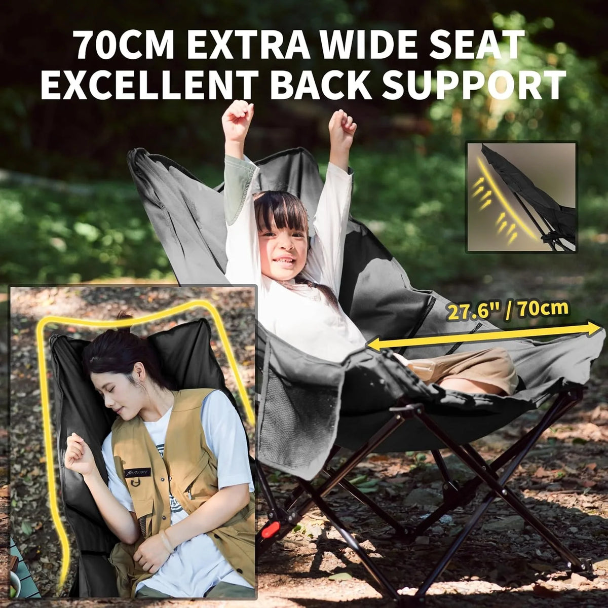 Naturehike Folding Moon Chair Recliner For Outdoor Camping Leisure
