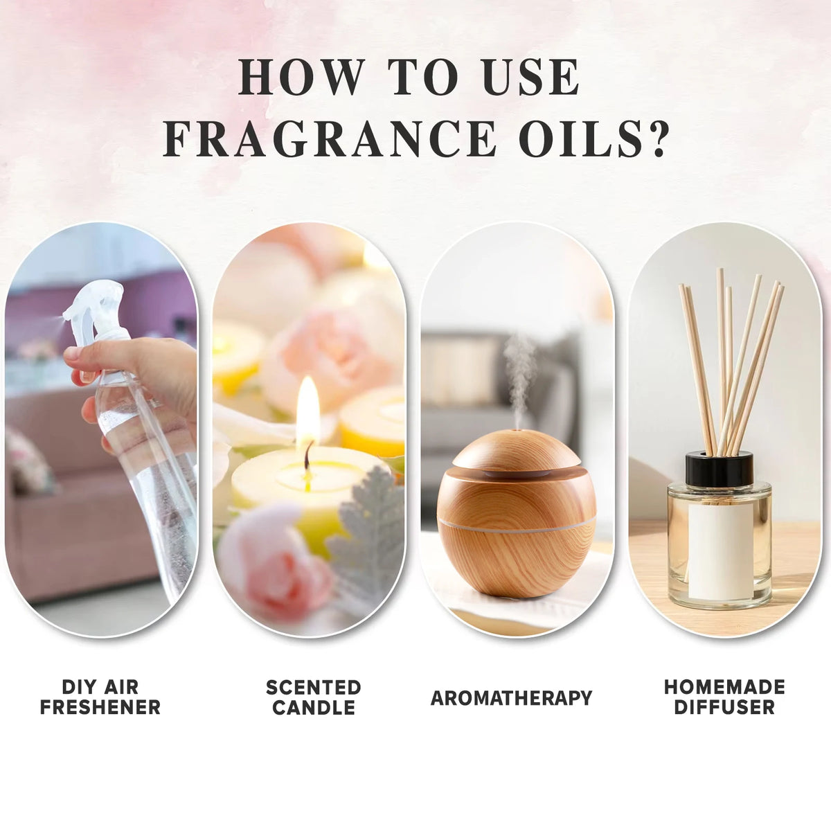 PHATOIL 2PCS 100ml Aroma Fragrance Oil For Diffuser,Humidifier,Aromatherapy,Candle Making White Musk Parma Violet Japanese Magnolia Fresh Linen Baby Powder Almond Vanilla 3.38FL.OZ Fragrance Oils