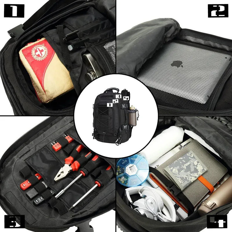 LQARMY Tactical Military Backpack For Outdoor Hiking And Travel