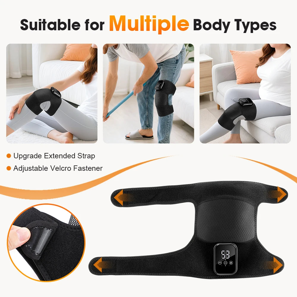 Hailicare Heated Knee Massager With Vibration And Rechargeable Support