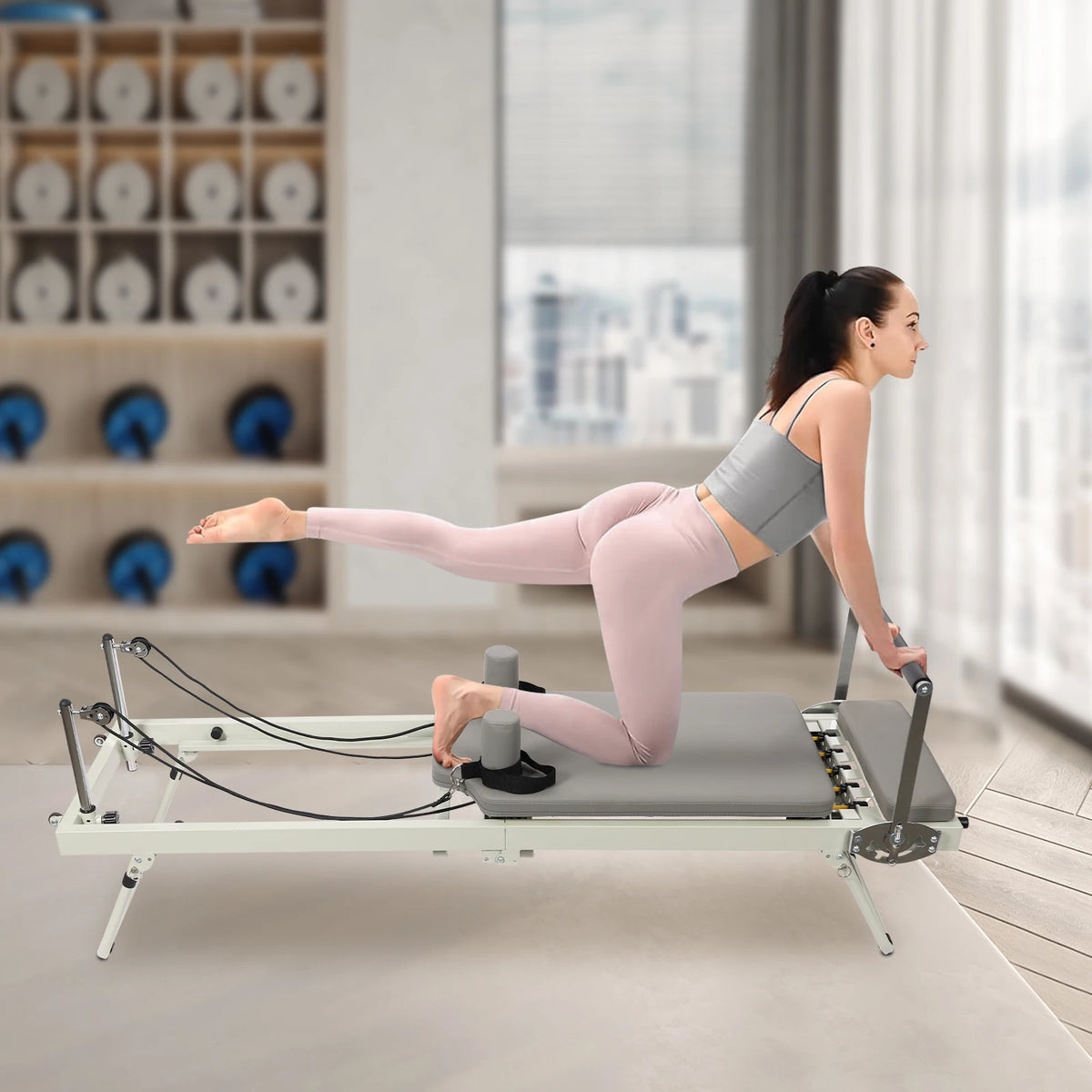 Multifunction Steel Pilates Reformer With Spring Resistance