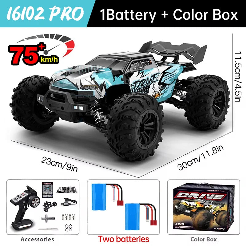 WLtoys 4WD RC Monster Truck With LED Lights Remote Control