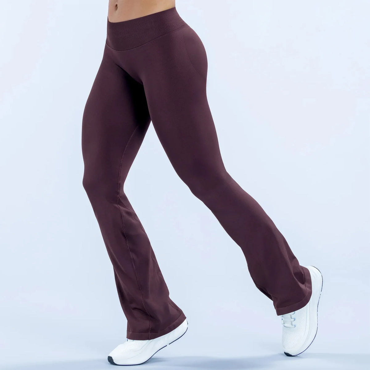 Nclagen Women Seamless Flared Yoga Leggings Pilates Fitness Pants