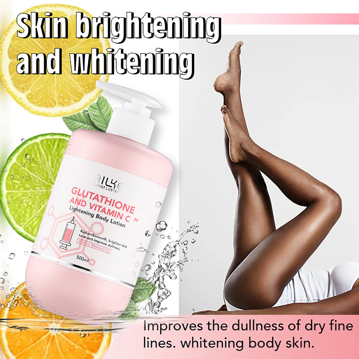 AILKE Vitamin C Glutathione Brightening Body Lotion for Glowing Skin
