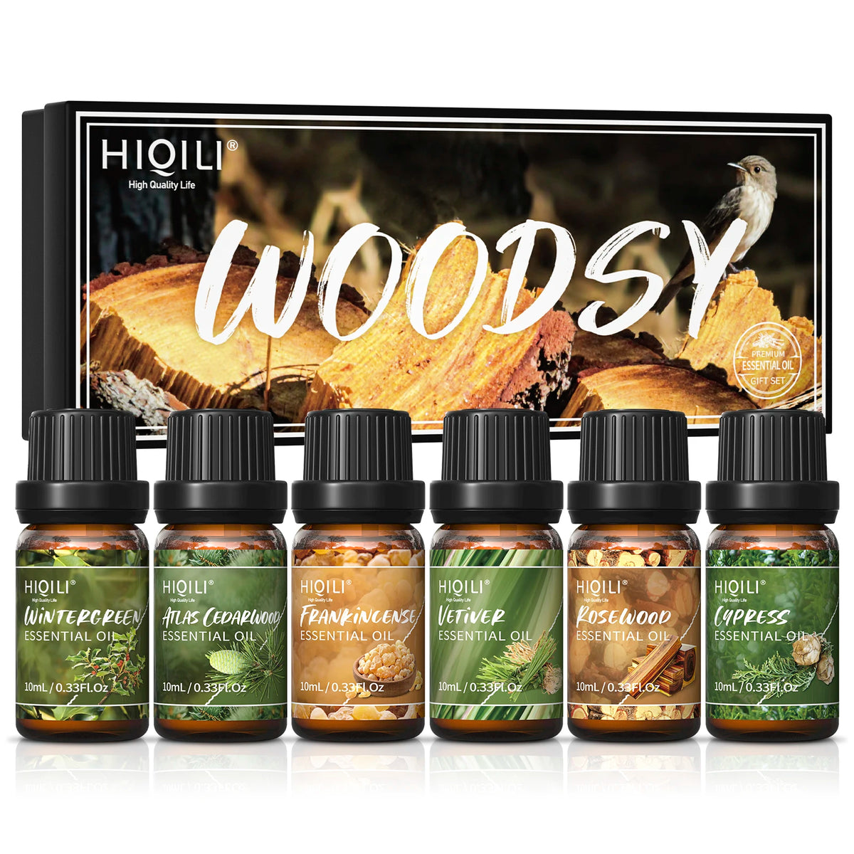 HIQILI Fragrance Oil Set, 6 PCS*10mL Pure Perfume Oil Set for Gift Aromatherapy Diffuser DIY Perfume Candle Soap Making