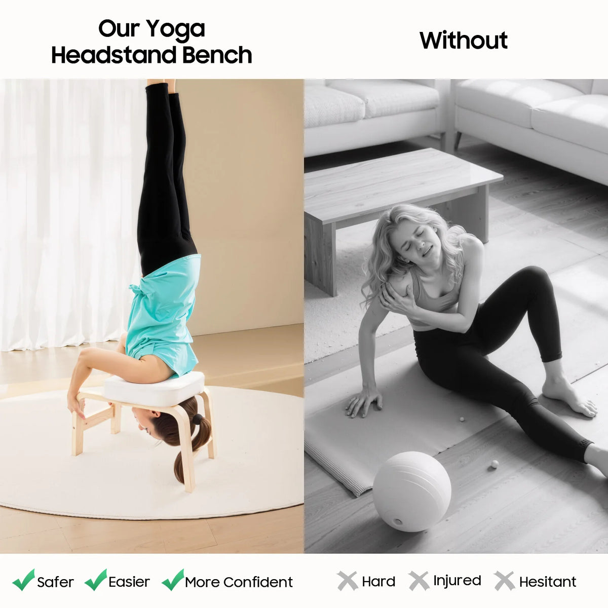 Premium Yoga Headstand Bench For Safe Home Inversion Training