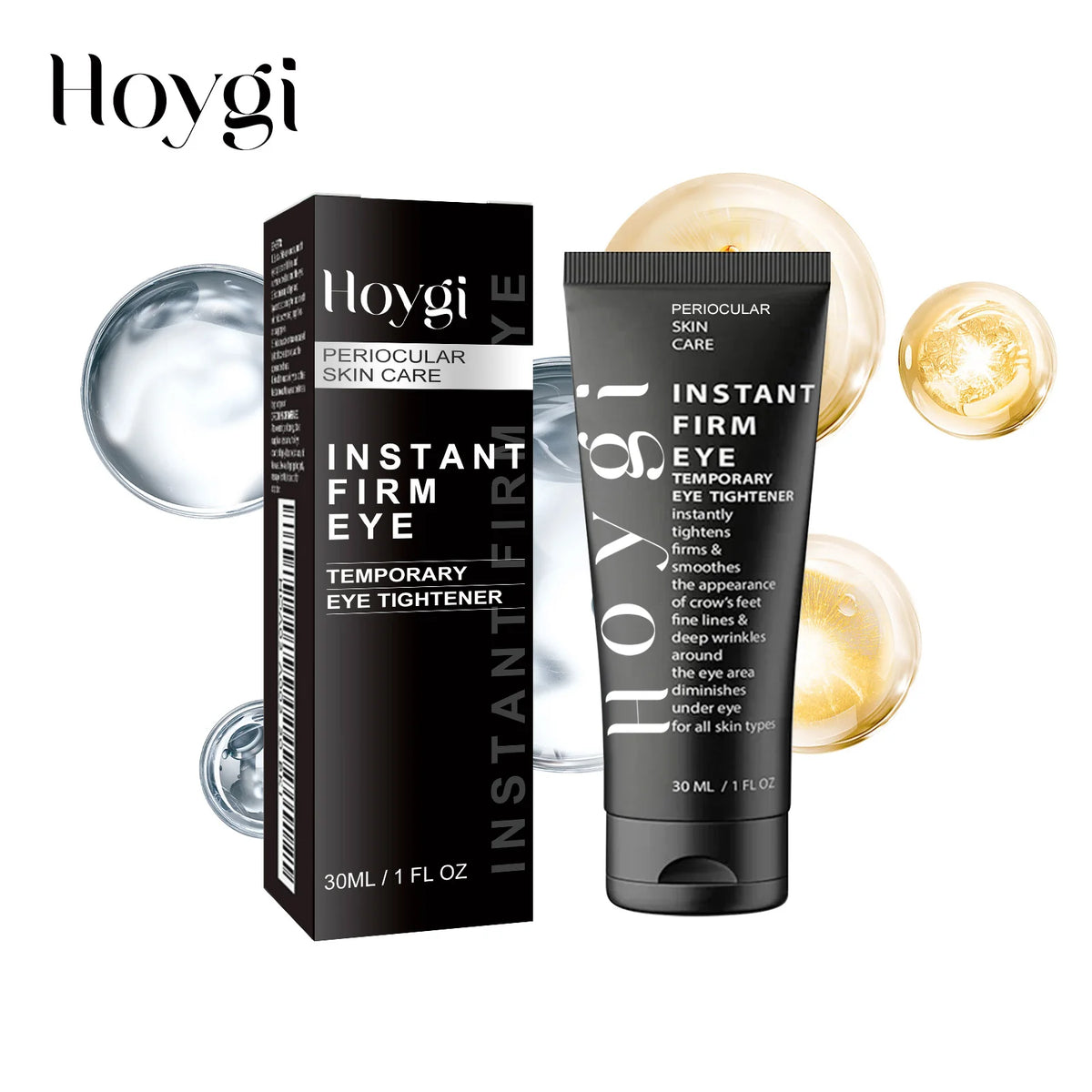 Hoygi Instant Firm Eye Cream 30ml Firming Eye Serum for Crows Feet Fine Lines Dark Circles Under Eye Anti Aging Skincare