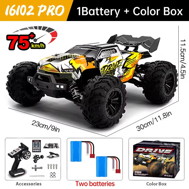 WLtoys 4WD RC Monster Truck With LED Lights Remote Control
