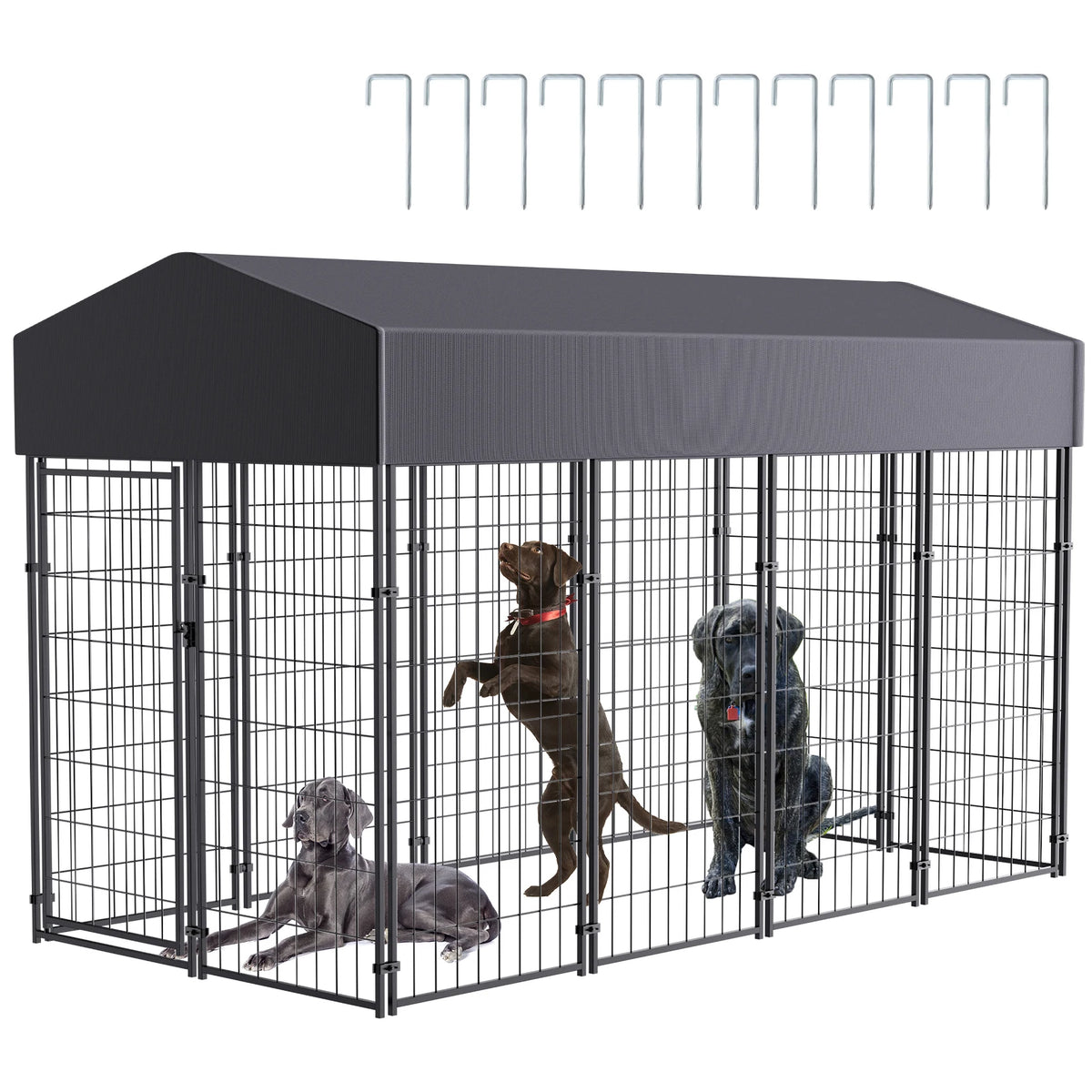 Bingopaw Outdoor Dog Kennel With Weather Resistant Cover