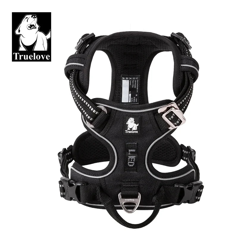 Truelove Reflective Adjustable No Pull Dog Harness for Walking and Running