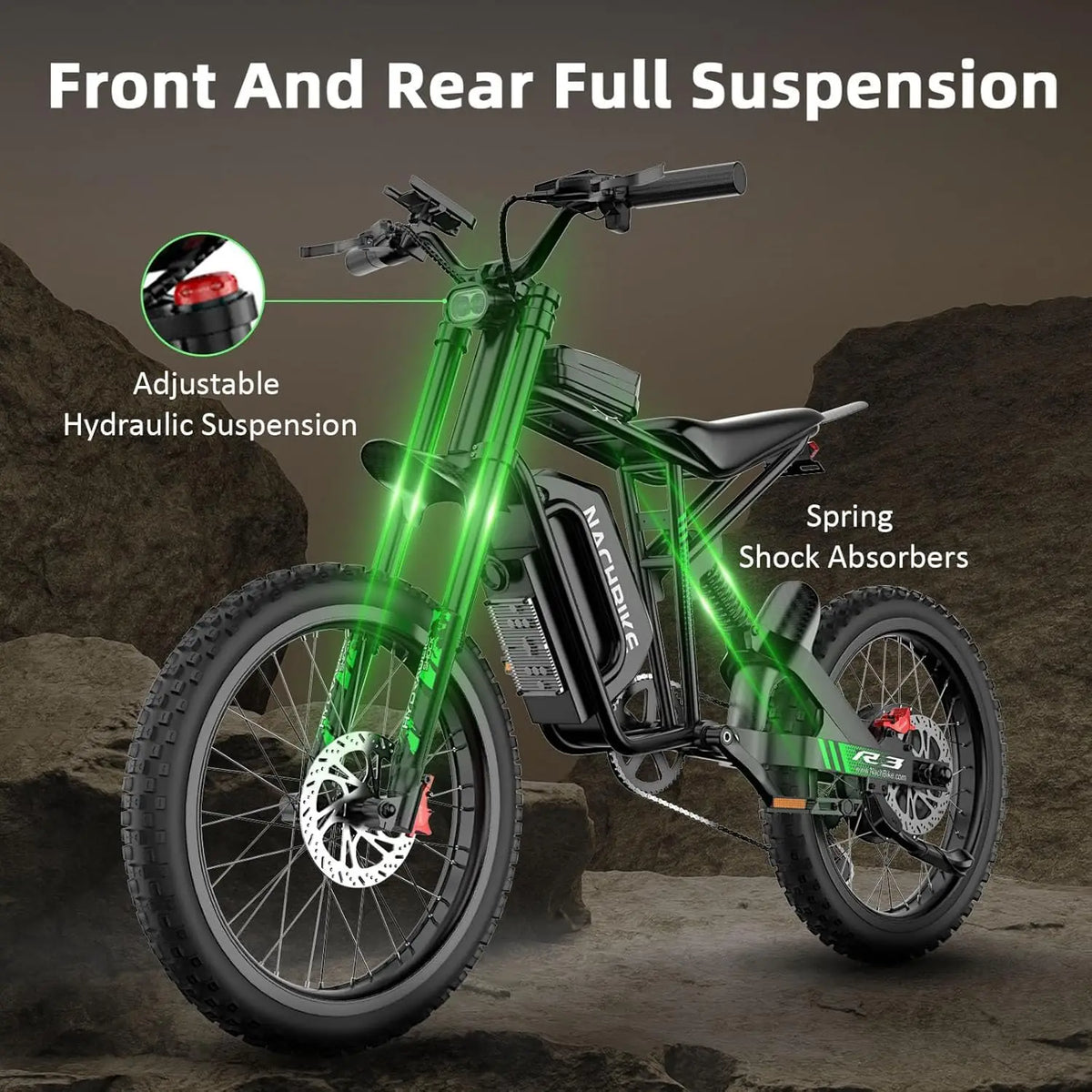 Nachbike R3 Electric Dirt Bike With Dual Hydraulic Brakes
