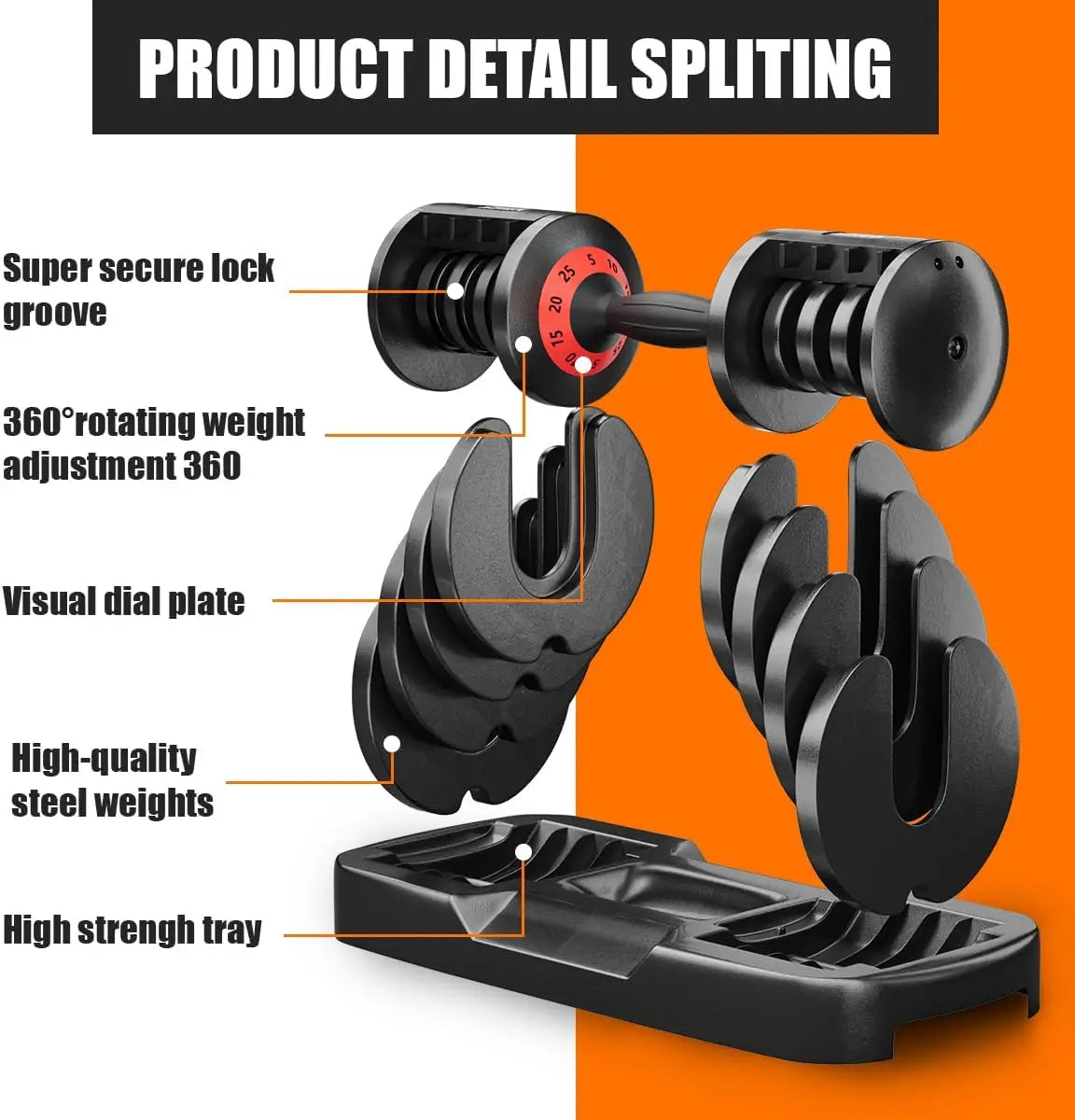 Adjustable Dumbbells For Home Gym With Quick Weight Adjustment