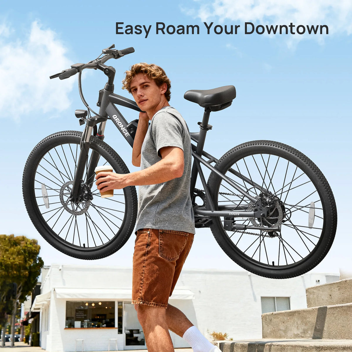 QRONGE Zephyr Electric Mountain Bike With Full Suspension