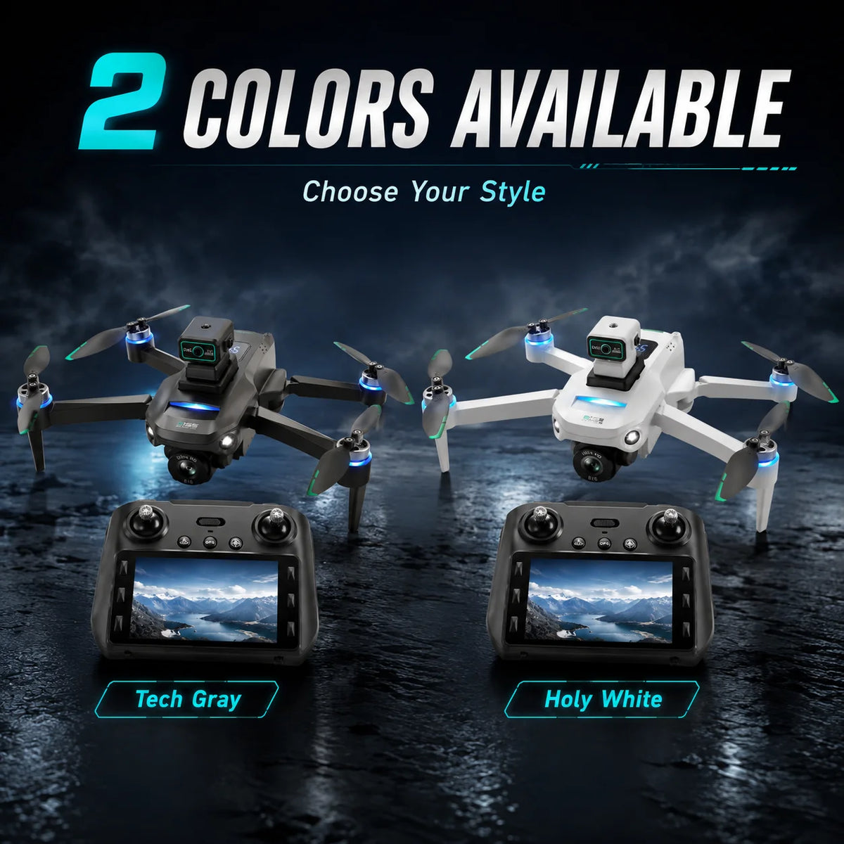Drone GPS Intelligent Obstacle Avoidance HD Dual Camera 5G Screen Remote 5G Image Transmission 2KM Flight Distance 25Mins Flight Time Brushless RC Drone