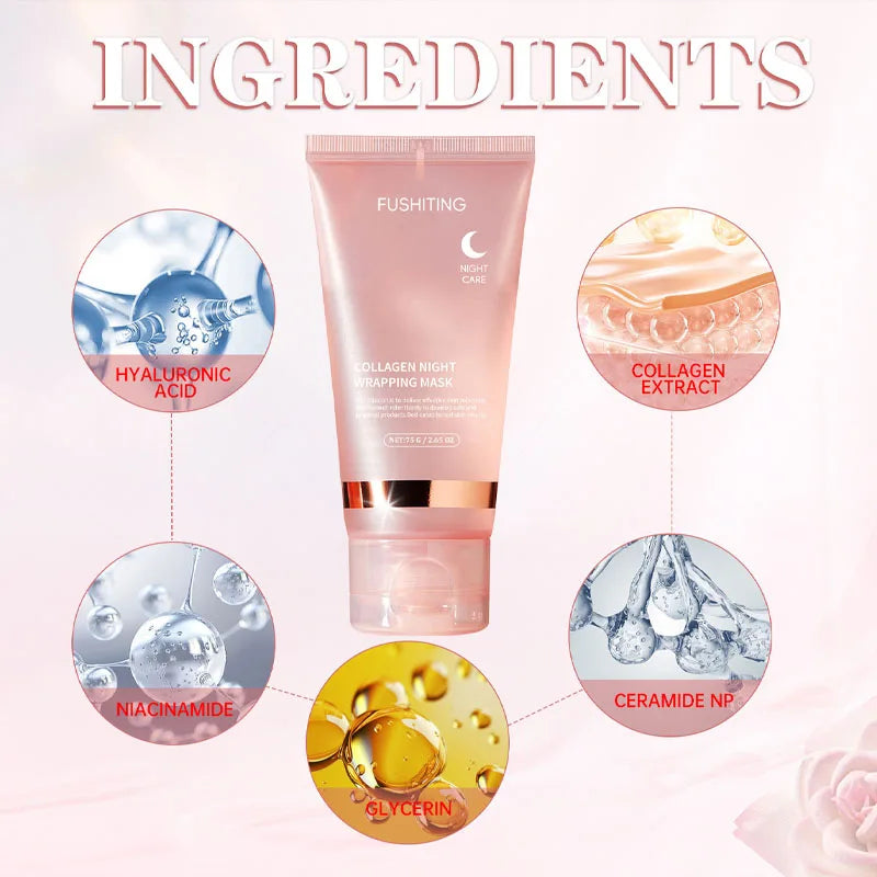 2PCS Hydrolyzed Collagen Peel-Off Mask, Instantly Moisturize, Suitable for Loose Skin And Facial Wrinkles, Making The Face Look More Tighter And Smoother, Watery Texture Easy to Apply And Tear, Unisex.