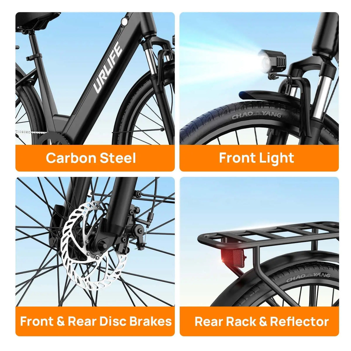 URLIFE E26 Electric Bicycle With Removable Battery And LCD Display
