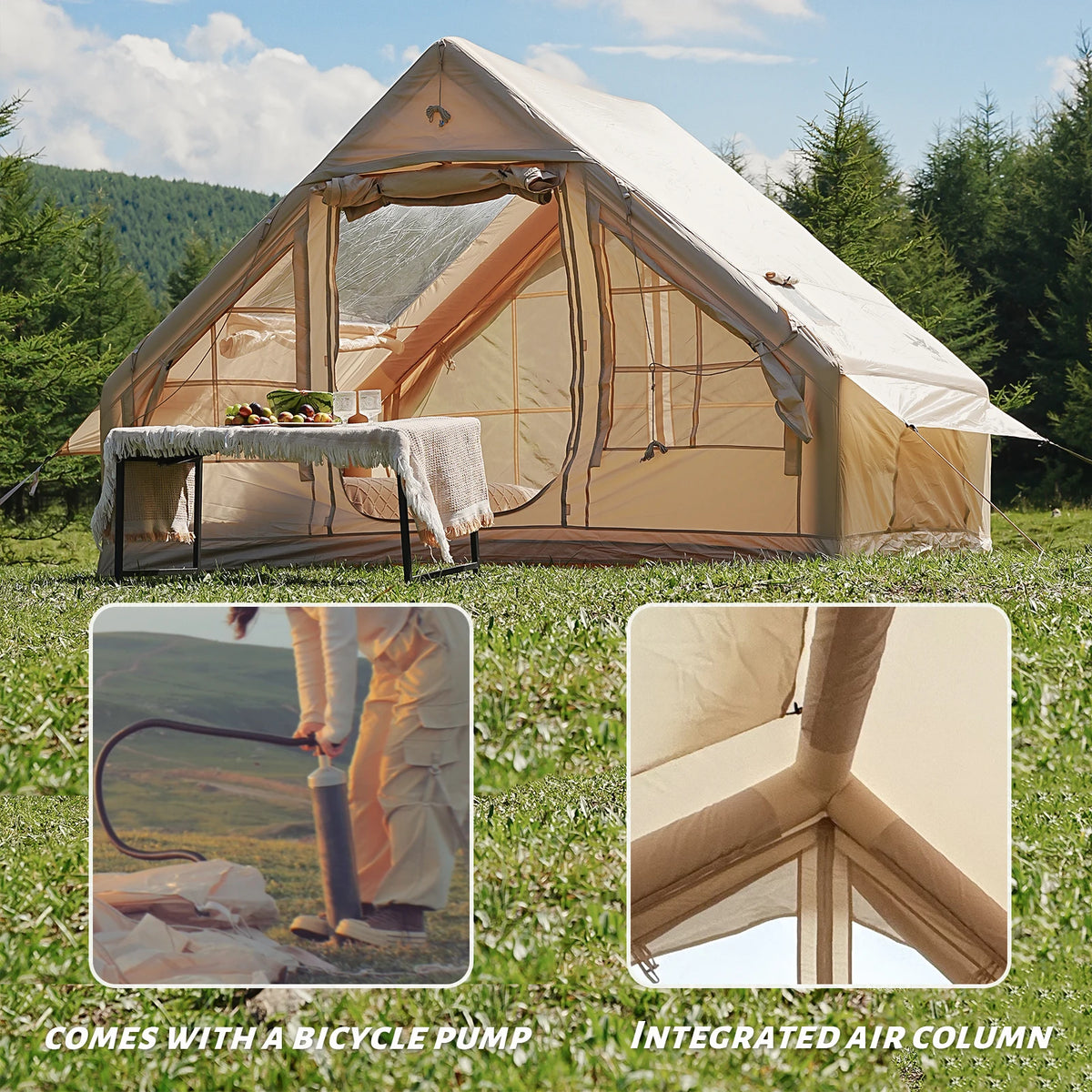 Pakicetus Waterproof Inflatable Camping Tent For Outdoors
